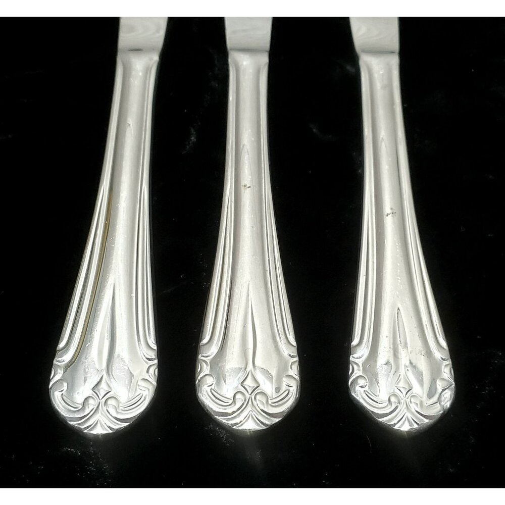 Hampton Silversmiths Katrinka 3 Dinner Knives Stainless Replacement Knife Glossy - Picture 3 of 5